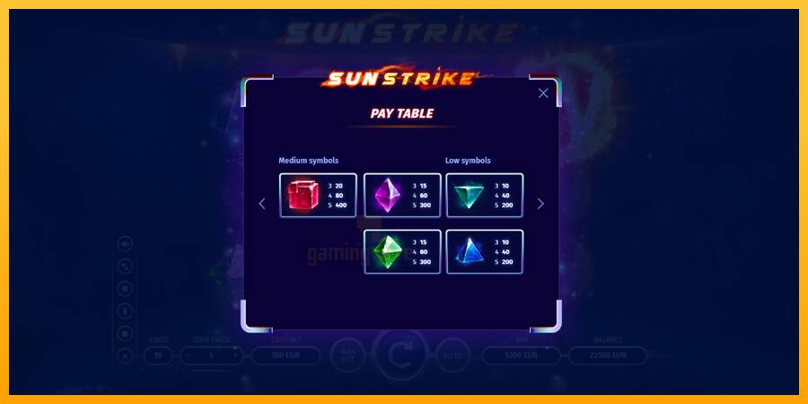 Sun Strike gaming machine for money, picture 6