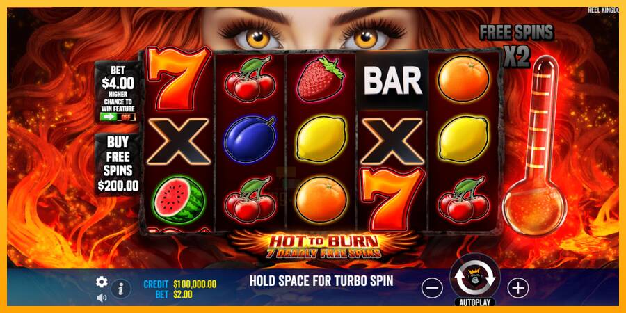 Hot to Burn - 7 Deadly Free Spins gaming machine for money, picture 2