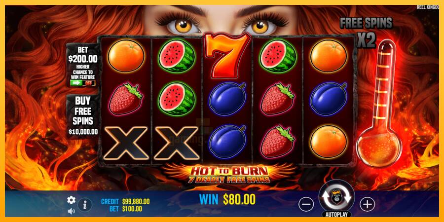 Hot to Burn - 7 Deadly Free Spins gaming machine for money, picture 3