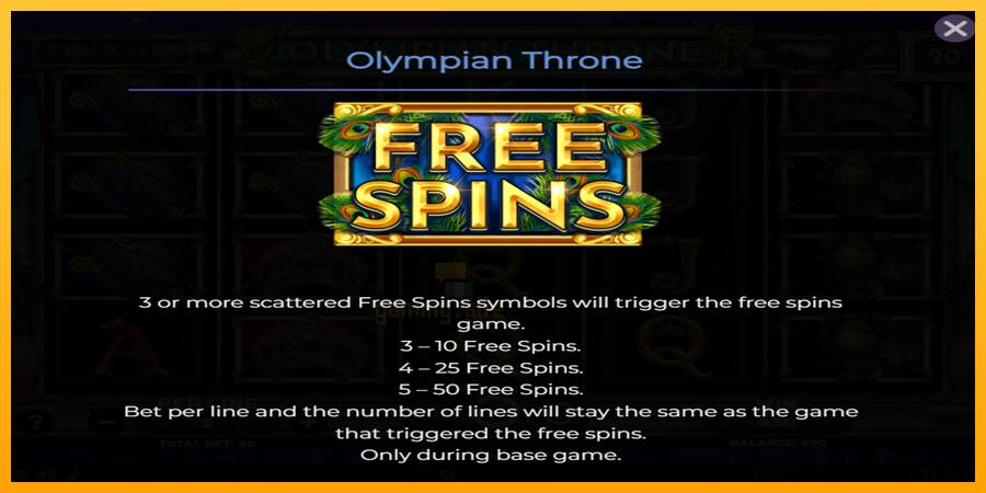 Olympian Throne gaming machine for money, picture 5