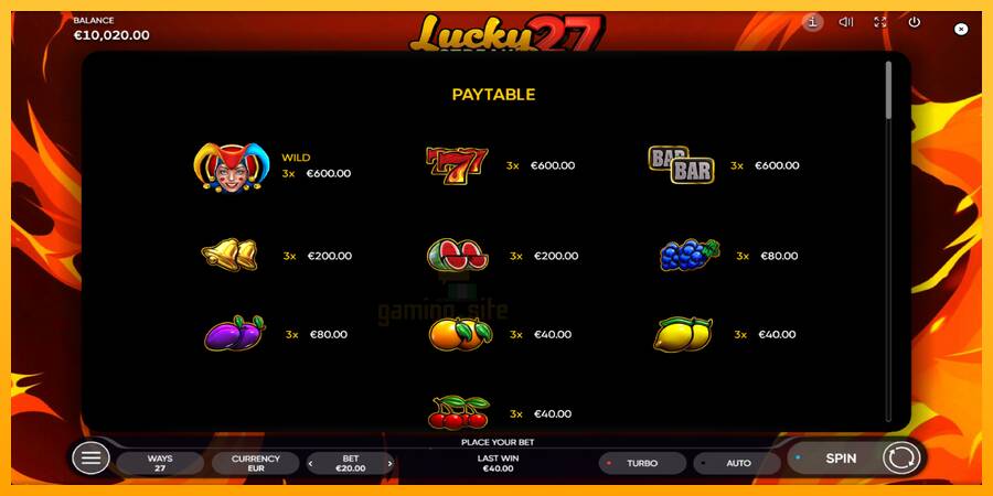 Lucky Streak 27 gaming machine for money, picture 5