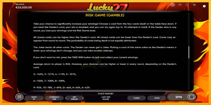 Lucky Streak 27 gaming machine for money, picture 6