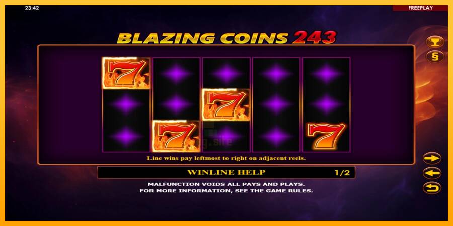 Blazing Coins 243 gaming machine for money, picture 5