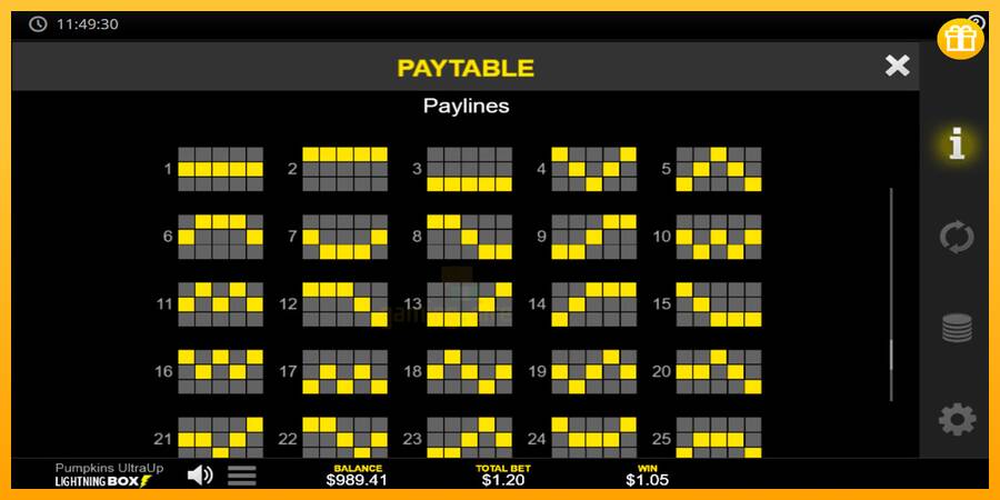 Pumpkins UltraUp gaming machine for money, picture 7