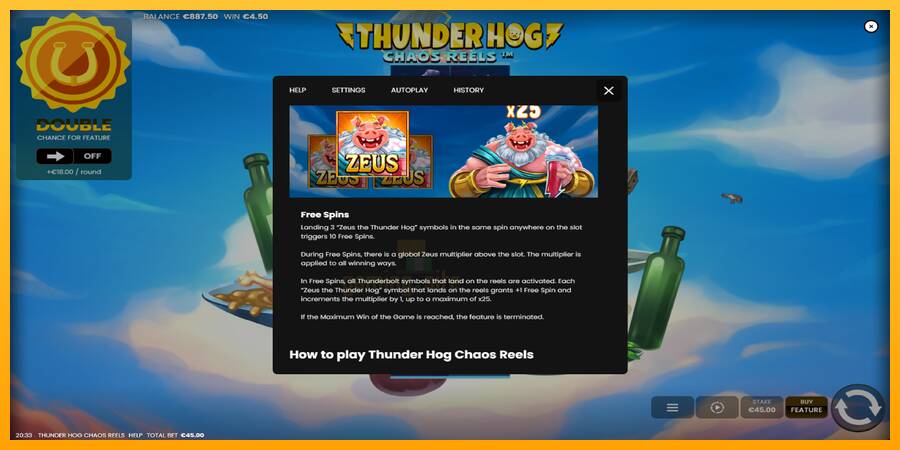 Thunder Hog Chaos Reels gaming machine for money, picture 7