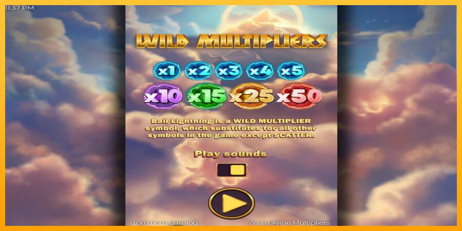 Zeus Divine Multipliers gaming machine for money, picture 1