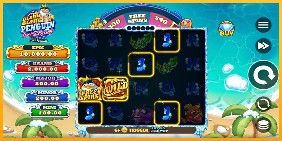 Bling Bling Penguin: Ice On The Beach gaming machine for money, picture 2