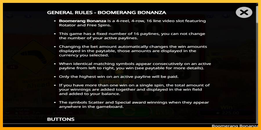 Boomerang Bonanza gaming machine for money, picture 5