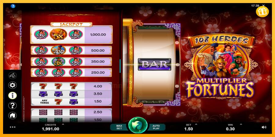 108 Heroes Multiplier Fortunes gaming machine for money, picture 5