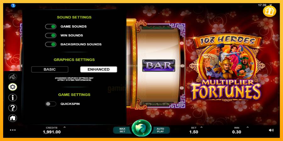 108 Heroes Multiplier Fortunes gaming machine for money, picture 7