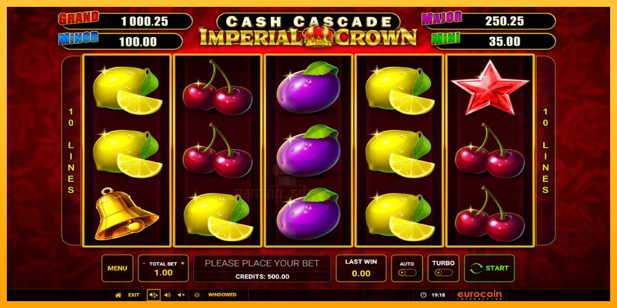 Cash Cascade Imperial Crown gaming machine for money, picture 1