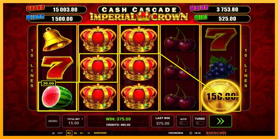 Cash Cascade Imperial Crown gaming machine for money, picture 2