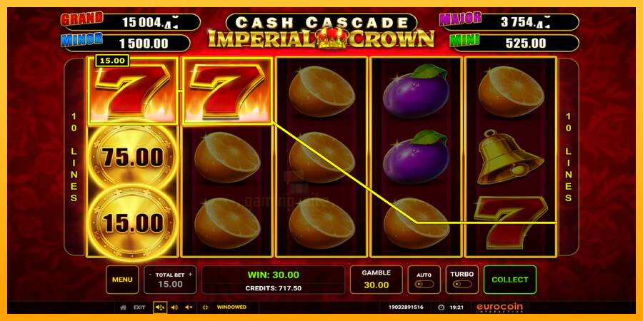 Cash Cascade Imperial Crown gaming machine for money, picture 3