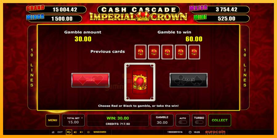 Cash Cascade Imperial Crown gaming machine for money, picture 4