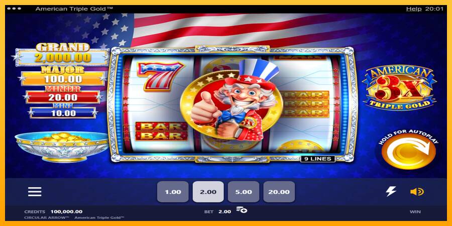 American Triple Gold gaming machine for money, picture 1