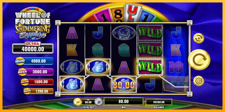 Wheel of Fortune Shimmering Sapphires gaming machine for money, picture 3