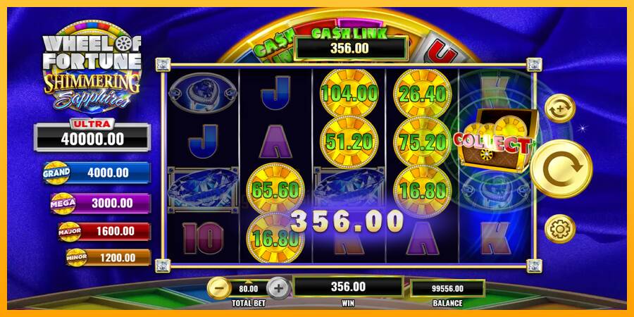 Wheel of Fortune Shimmering Sapphires gaming machine for money, picture 4