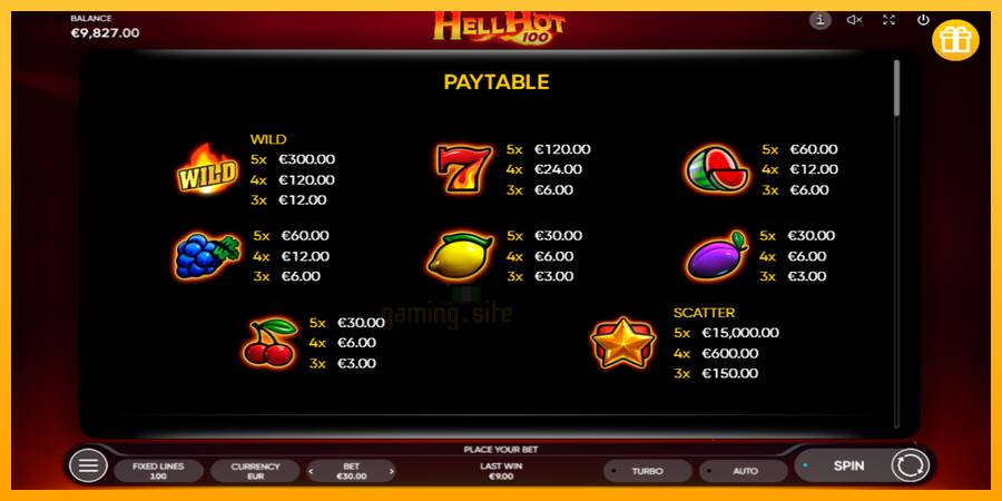 Hell Hot 100 gaming machine for money, picture 3