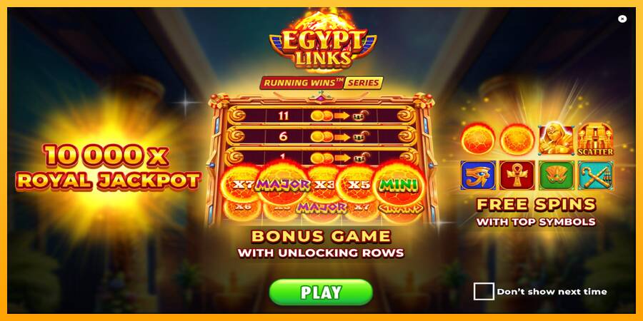 Egypt Links: Running Wins gaming machine for money, picture 1