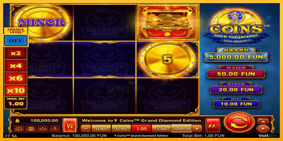 9 Coins Grand Diamond Edition Halloween Jackpots gaming machine for money, picture 2