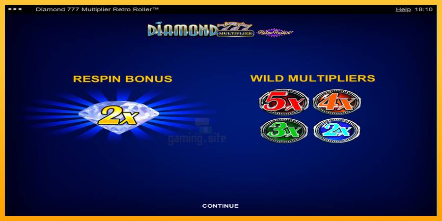 Diamond 777 Multiplier Retro Roller gaming machine for money, picture 1