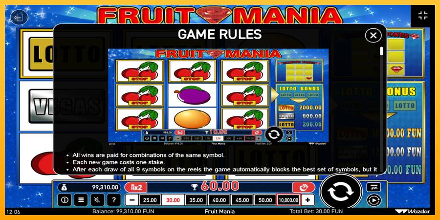 Fruit Mania gaming machine for money, picture 6