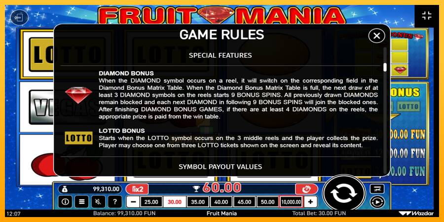 Fruit Mania gaming machine for money, picture 7