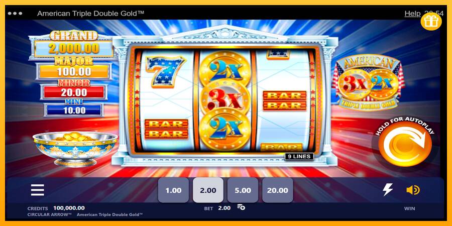 American Triple Double Gold gaming machine for money, picture 1