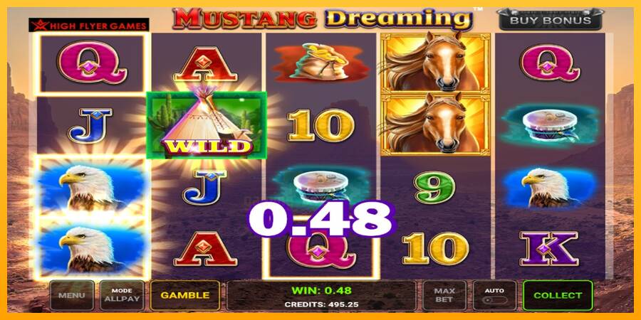 Mustang Dreaming gaming machine for money, picture 3