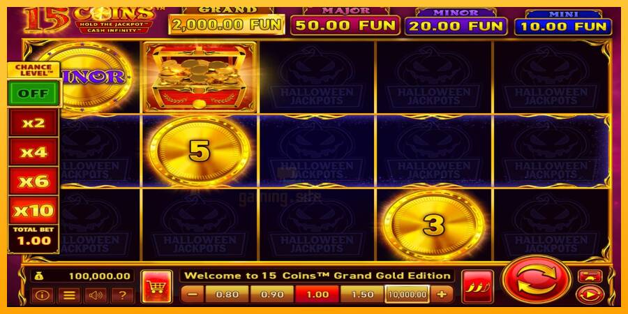 15 Coins Grand Gold Edition Halloween Jackpot gaming machine for money, picture 1