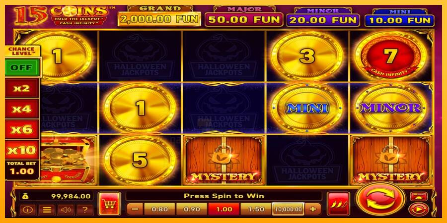 15 Coins Grand Gold Edition Halloween Jackpot gaming machine for money, picture 2