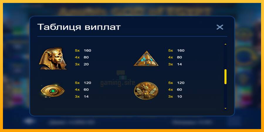 Anubis God of Egypt gaming machine for money, picture 4