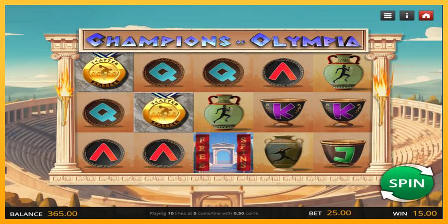 Champions of Olympia gaming machine for money, picture 2