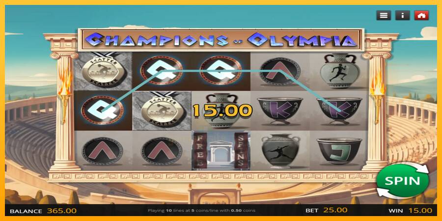 Champions of Olympia gaming machine for money, picture 3