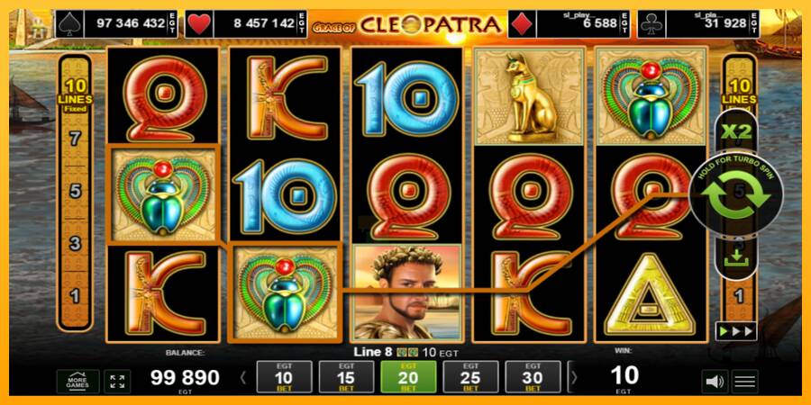 Grace of Cleopatra gaming machine for money, picture 3