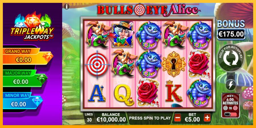 Bulls Eye Alice gaming machine for money, picture 2