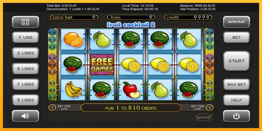 Fruit Cocktail 2 gaming machine for money, picture 1