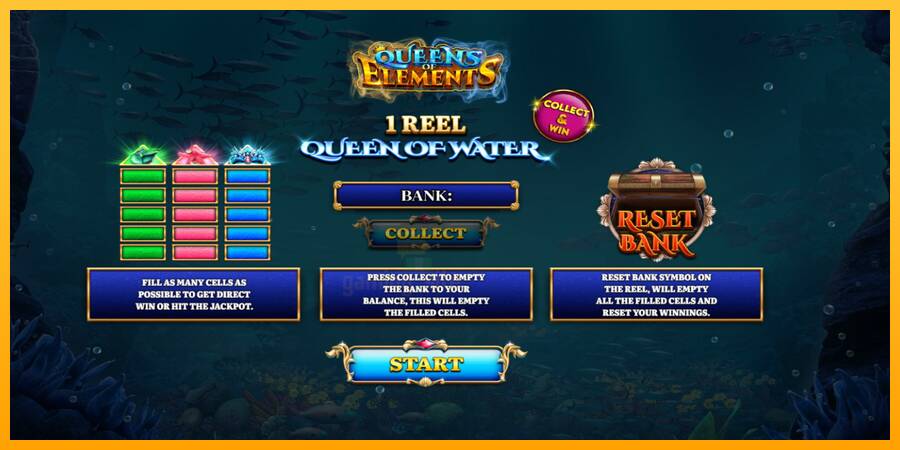 1 Reel Queen of Water gaming machine for money, picture 1