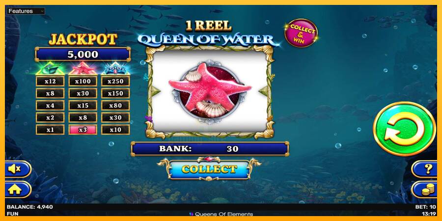 1 Reel Queen of Water gaming machine for money, picture 3