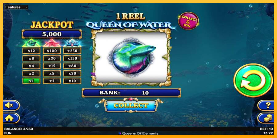 1 Reel Queen of Water gaming machine for money, picture 4