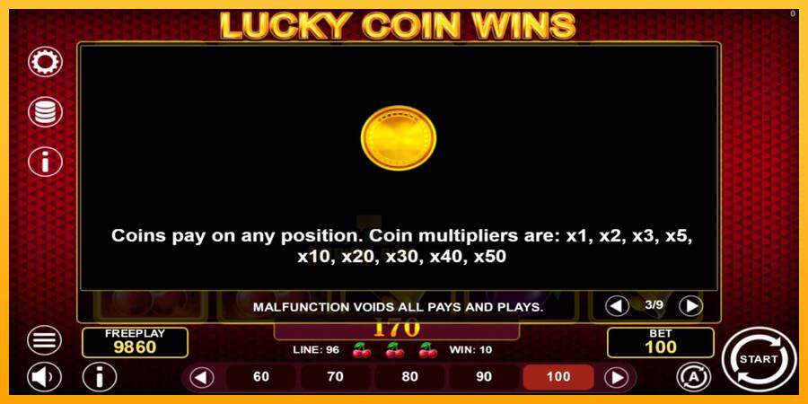 Lucky Coin Wins gaming machine for money, picture 6