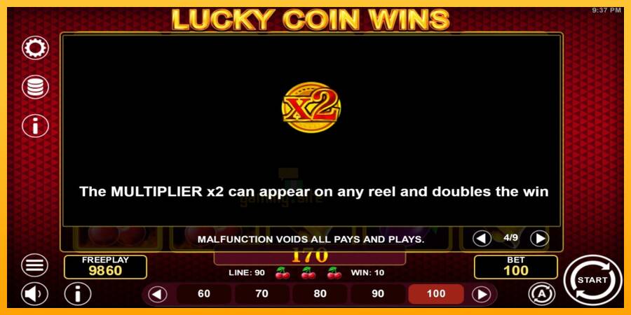 Lucky Coin Wins gaming machine for money, picture 7