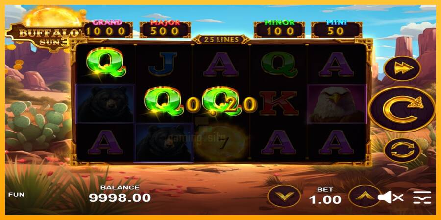 Buffalos Sun 3 gaming machine for money, picture 3