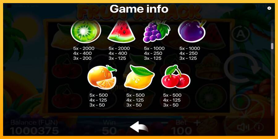 Fruit Attack gaming machine for money, picture 6