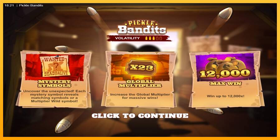 Pickle Bandits gaming machine for money, picture 1