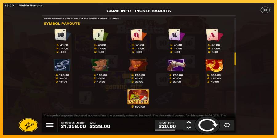 Pickle Bandits gaming machine for money, picture 6