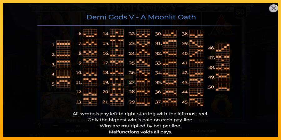 Demi Gods V – A Moonlit Oath gaming machine for money, picture 7