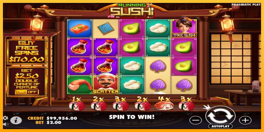 Running Sushi gaming machine for money, picture 2