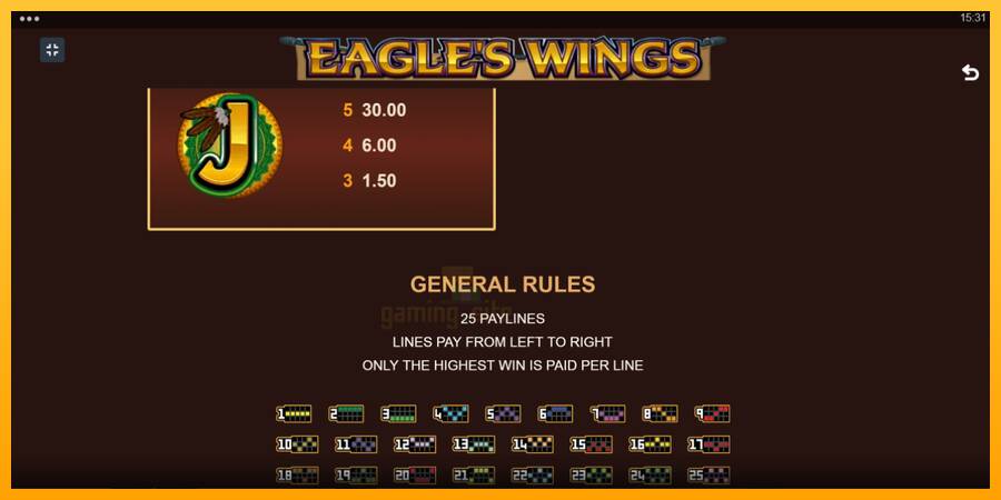 Eagles Wings gaming machine for money, picture 7