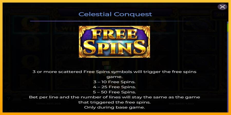 Celestial Conquest gaming machine for money, picture 4